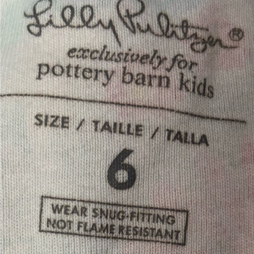 Lily Pulitzer for Pottery Barn kids unicorns in bloom pajamas sz 6 EUC - Picture 7 of 8